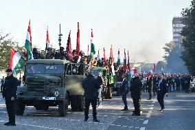 Memorial On The Anniversary Of The The 1956 Hungarian Revolution Amid Attack Concerns