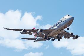 Boeing 747 From Cargolux Lands In Bari