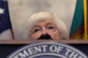 DC: Sec Yellen hold an Annual Meeting WB/IMF Priorities press conference