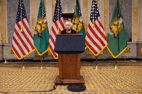 DC: Sec Yellen hold an Annual Meeting WB/IMF Priorities press conference