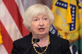 DC: Sec Yellen hold an Annual Meeting WB/IMF Priorities press conference