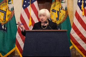 DC: Sec Yellen hold an Annual Meeting WB/IMF Priorities press conference