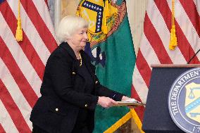 DC: Sec Yellen hold an Annual Meeting WB/IMF Priorities press conference