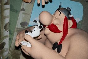 Asterix and Obelix's Wax Figure At Grevin Museum