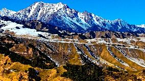 Qilian Mountains After Snow in Zhangye