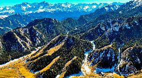 Qilian Mountains After Snow in Zhangye