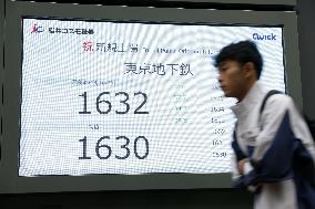 Tokyo Metro shares debut on Tokyo bourse