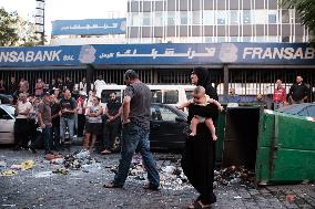 Displaced People Protest Eviction - Beirut