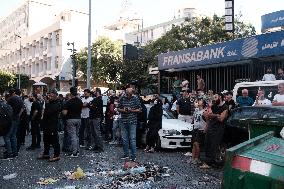 Displaced People Protest Eviction - Beirut