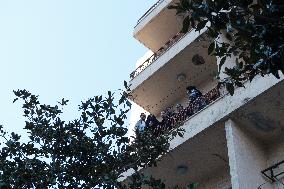 Displaced People Protest Eviction - Beirut