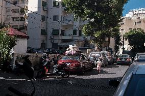 Displaced People Protest Eviction - Beirut