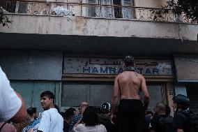 Displaced People Protest Eviction - Beirut