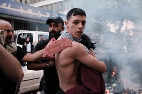 Displaced People Protest Eviction - Beirut