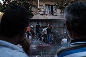 Displaced People Protest Eviction - Beirut