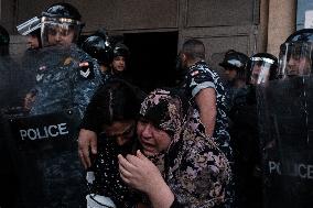 Displaced People Protest Eviction - Beirut