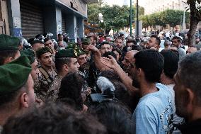 Displaced People Protest Eviction - Beirut