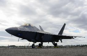 U.S. F-22 stealth fighter at Japan base