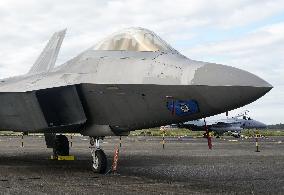 U.S. F-22 stealth fighter at Japan base