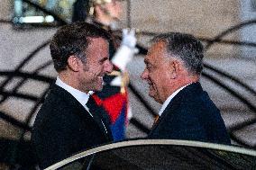 Hungarian PM Orban At The Elysee - Paris