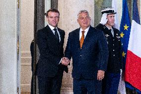 Hungarian PM Orban At The Elysee - Paris