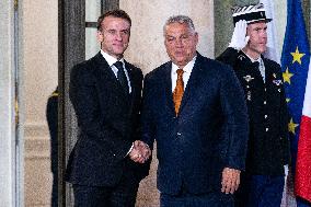 Hungarian PM Orban At The Elysee - Paris