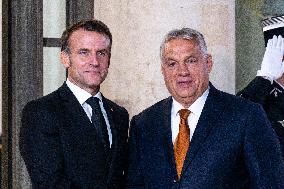 Hungarian PM Orban At The Elysee - Paris