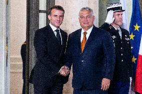 Hungarian PM Orban At The Elysee - Paris