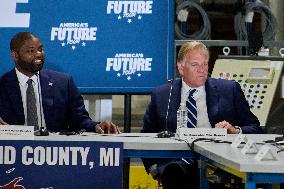 Trump Takes Part In A Round Table - Michigan