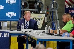 Trump Takes Part In A Round Table - Michigan