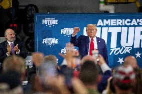 Trump Takes Part In A Round Table - Michigan