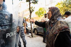 Displaced People Protest Eviction - Beirut