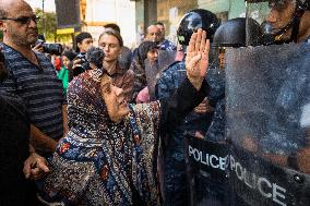 Displaced People Protest Eviction - Beirut