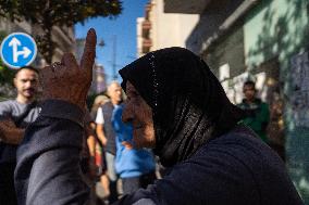 Displaced People Protest Eviction - Beirut