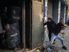 Displaced People Protest Eviction - Beirut