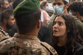 Displaced People Protest Eviction - Beirut