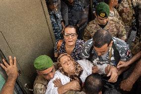 Displaced People Protest Eviction - Beirut