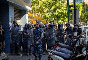 Displaced People Protest Eviction - Beirut