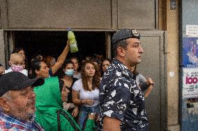 Displaced People Protest Eviction - Beirut