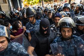 Displaced People Protest Eviction - Beirut