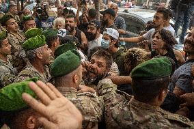 Displaced People Protest Eviction - Beirut