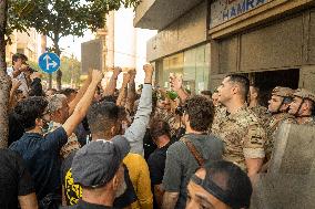 Displaced People Protest Eviction - Beirut