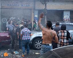 Displaced People Protest Eviction - Beirut