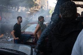 Displaced People Protest Eviction - Beirut