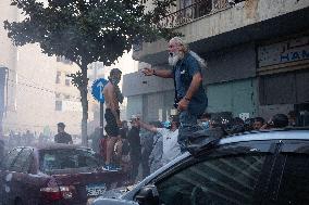 Displaced People Protest Eviction - Beirut