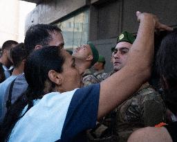 Displaced People Protest Eviction - Beirut