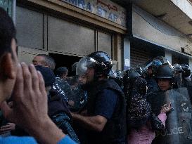 Displaced People Protest Eviction - Beirut