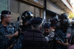 Displaced People Protest Eviction - Beirut