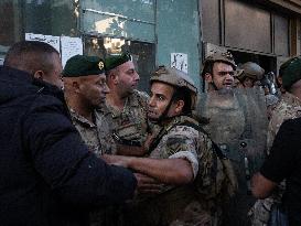 Displaced People Protest Eviction - Beirut