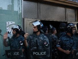 Displaced People Protest Eviction - Beirut