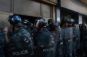 Displaced People Protest Eviction - Beirut